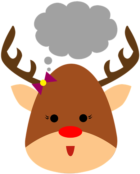 Cute Cartoon Reindeer - กวาง การ์ตูน น่า รัก (509x720)