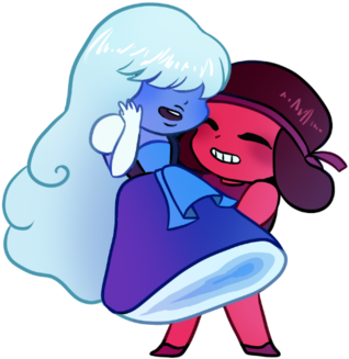 Tiny Sapphire Ruby By Kastraz - Ruby And Sapphire Fanart (400x400)