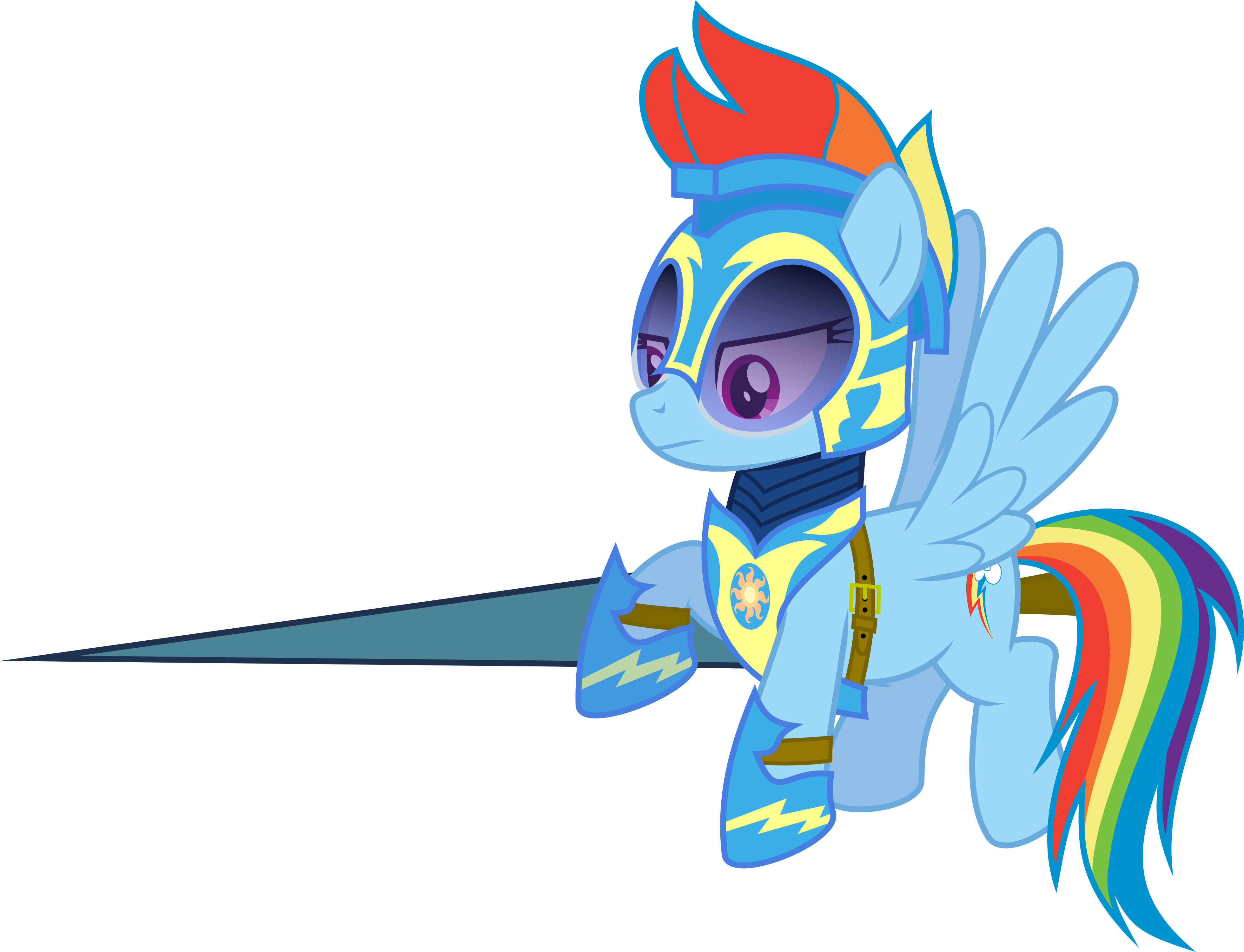 Rainbow Dash, Sky Lancer By Ruinedomega - Cartoon (3920x3000)