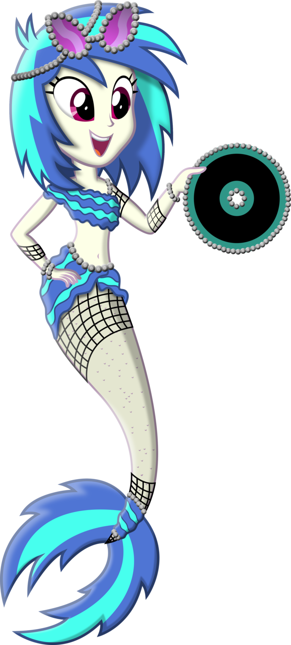 Vinyl Scratch As An Equestria Mermaid By Vectors R - Equestria Girl Vinyl Scratch (600x1330)