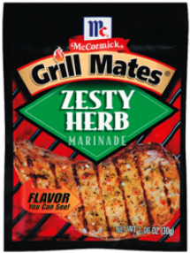 Mccormick Grill Mates Marinade Mix Zesty Herb, - Mccormick Grill Mates Seasoning Zesty Herb Marinade (400x400)