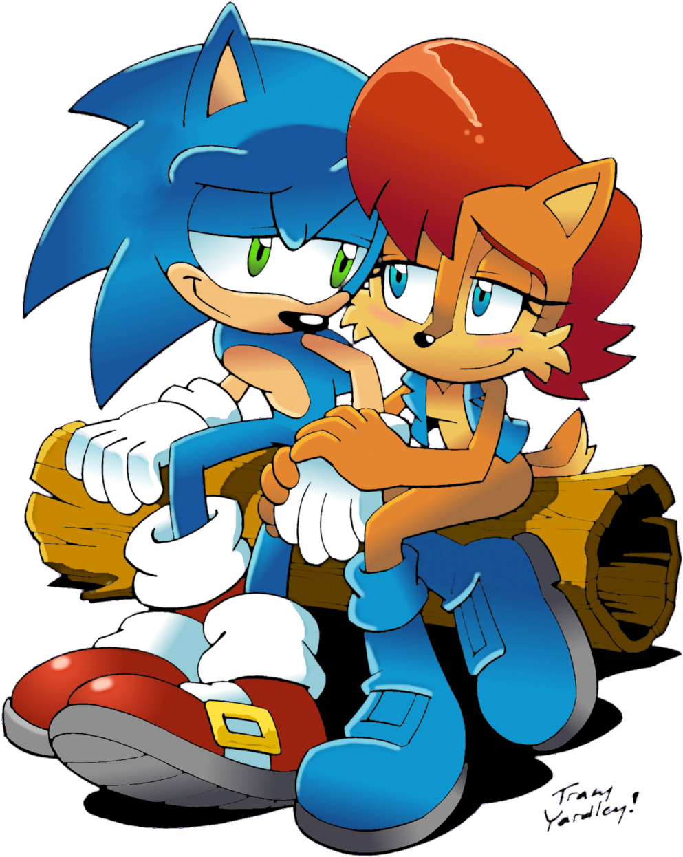 Sonic And Sally By Tracy Yardley-colored By Copperchipmunk - Sonic And Sally Acorn (1024x1309)