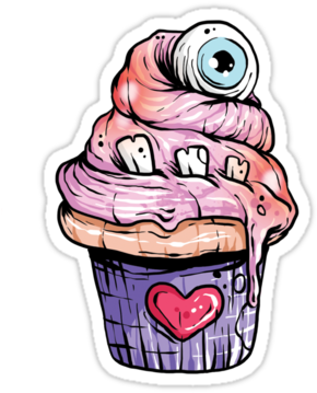 Eyeball Cupcake By Ella Mobbs - Cupcake Zombie Tattoo (375x360)