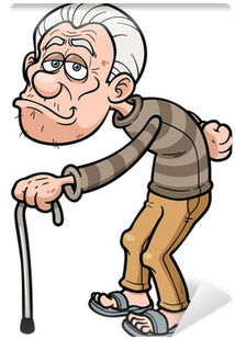 Vector Illustration Of Cartoon Old Man Wall Mural • - Alter Mann Comic (400x400)