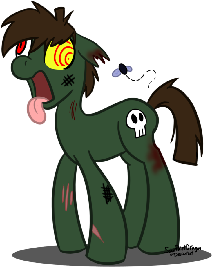 Zombie Pony By Solarpaintdragon-d5848b0 - Pony Zombie Png (825x969)