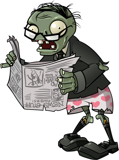 Zombie Clipart Transparent - Plants Vs Zombies Zombies (415x562)