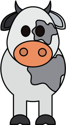 Cow Animal Cartoon - Cartoon (550x550)