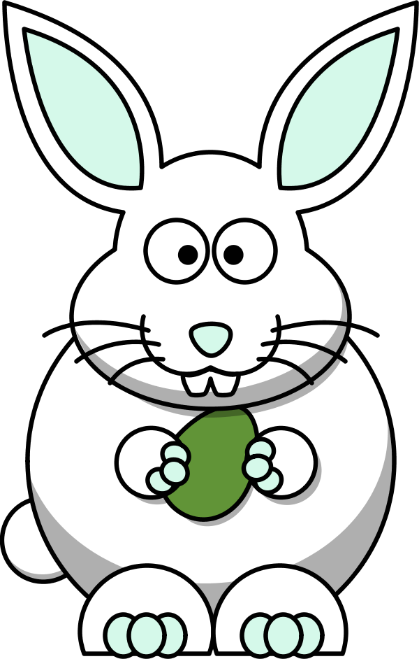 Vector Clip Art - Cartoon Easter Bunny (600x942)