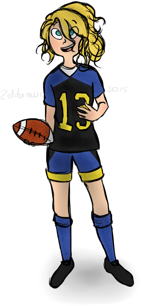Futbol Americano-april By Zeldamusiclover99 - Cartoon (676x1183)
