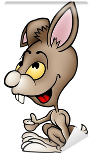 Smiling Cartoon Illustration Wall Mural • Pixers® • - Rabbit (400x400)