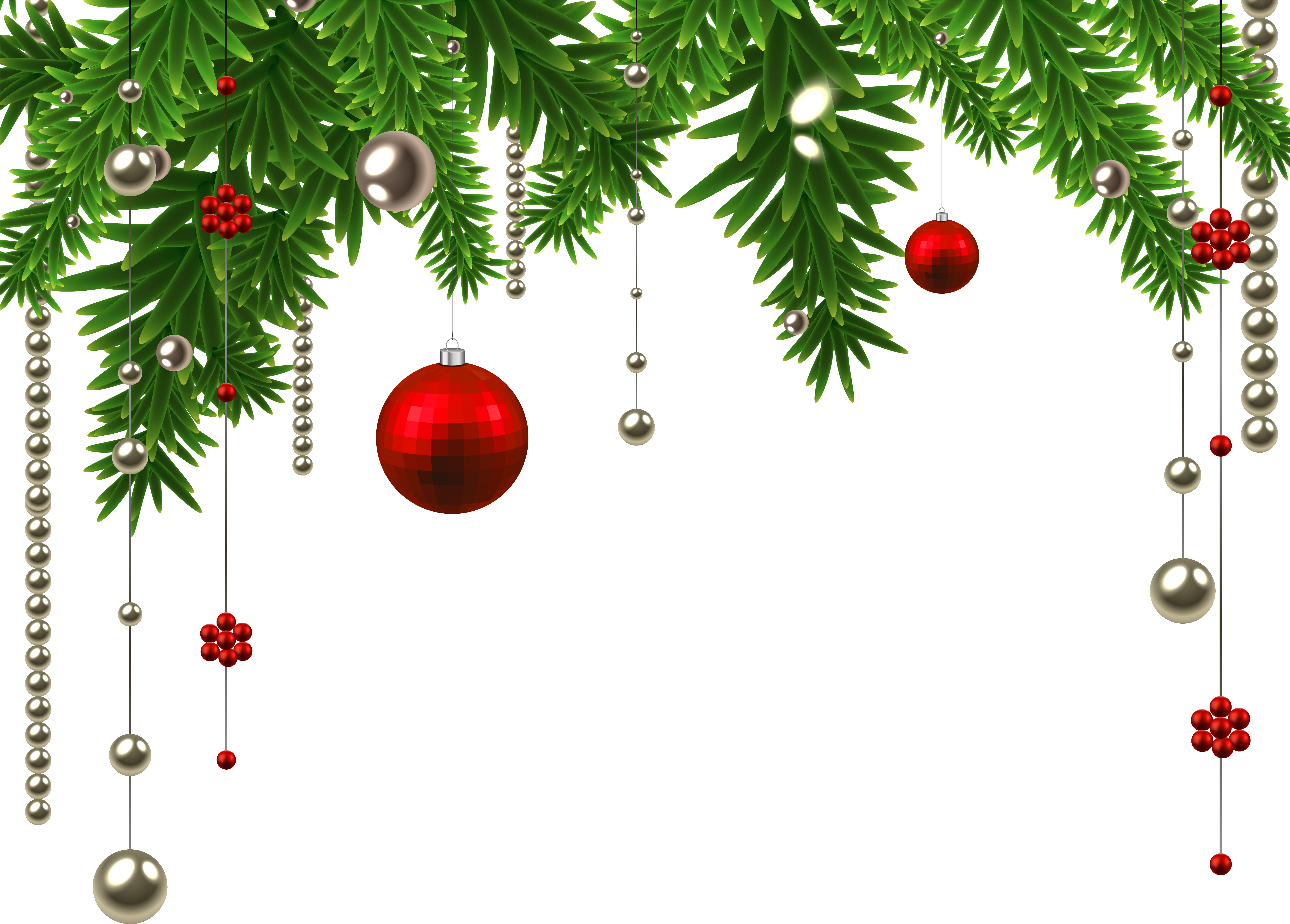 Christmas Hanging Ball Decoration Png Clipart Image - Christmas Hanging Ball Decoration Png Clipart Image (5980x4394)