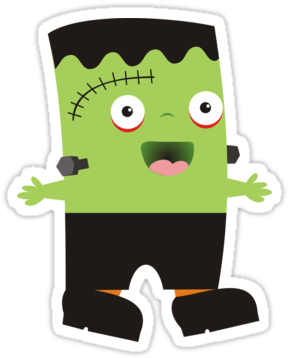Cute Halloween Frankenstein Cute Halloween Frankenstein - Cartoon (375x360)