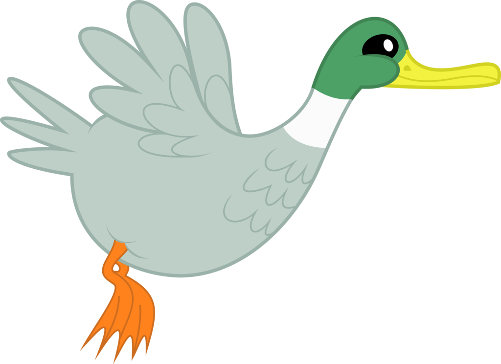 Duck Bird Anatidae Clip Art - Cartoon Duck Flying Png (1280x931)