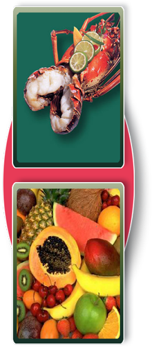 Reserve Online Here Caribbean Food Fruit Plate - Tropical Fruits (279x500)