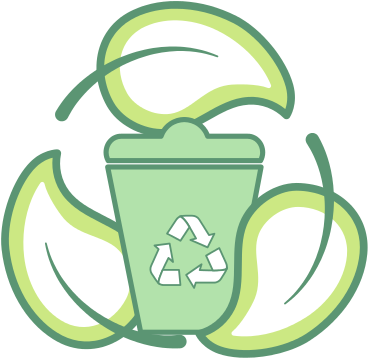 Can Recycle With Natural Leaves Vector Icon Illustration - Illustration (550x550)