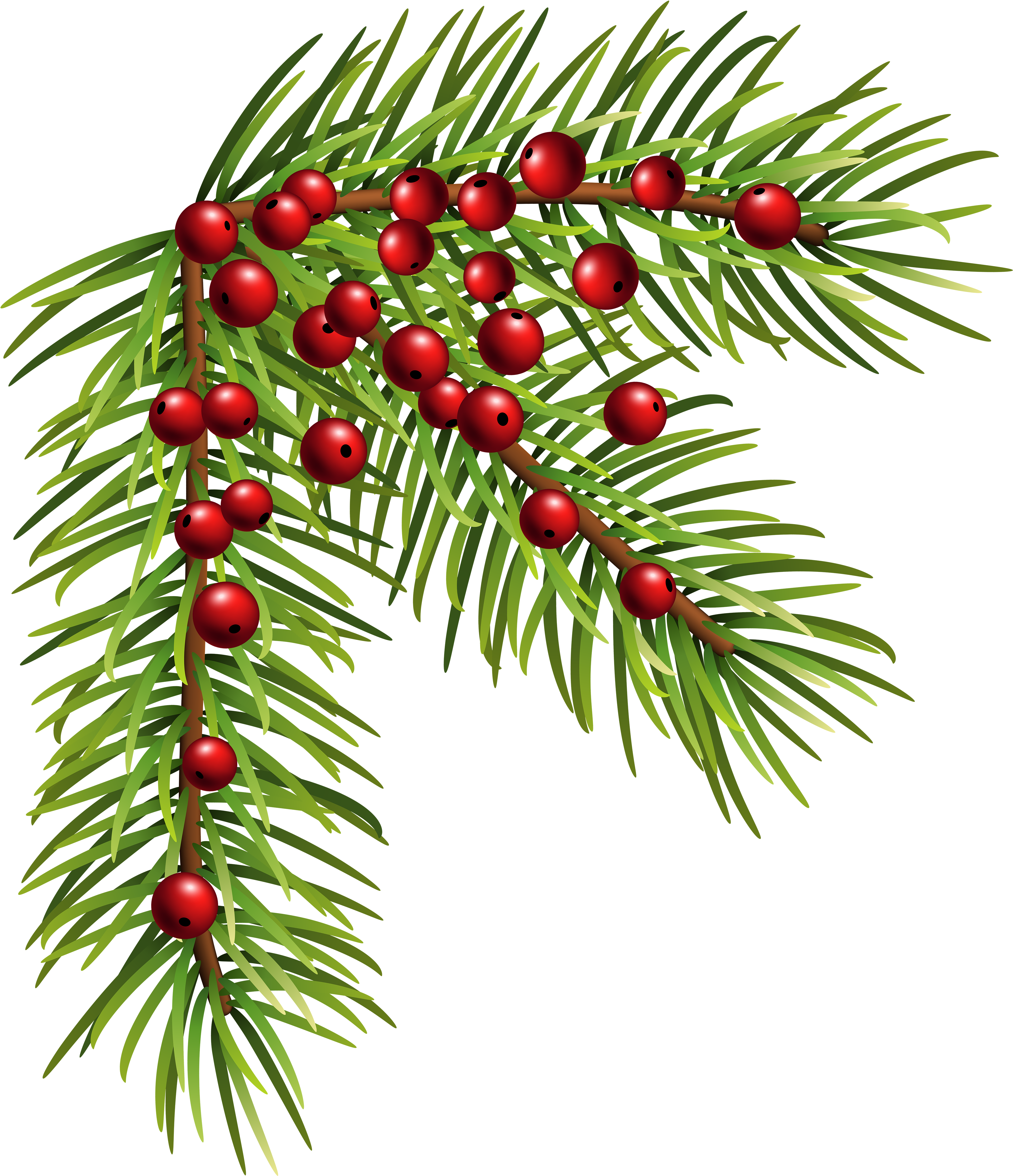 Christmas Pine Corner Png Clip Art Image - Christmas Pine Corner Png Clip Art Image (4500x5000)
