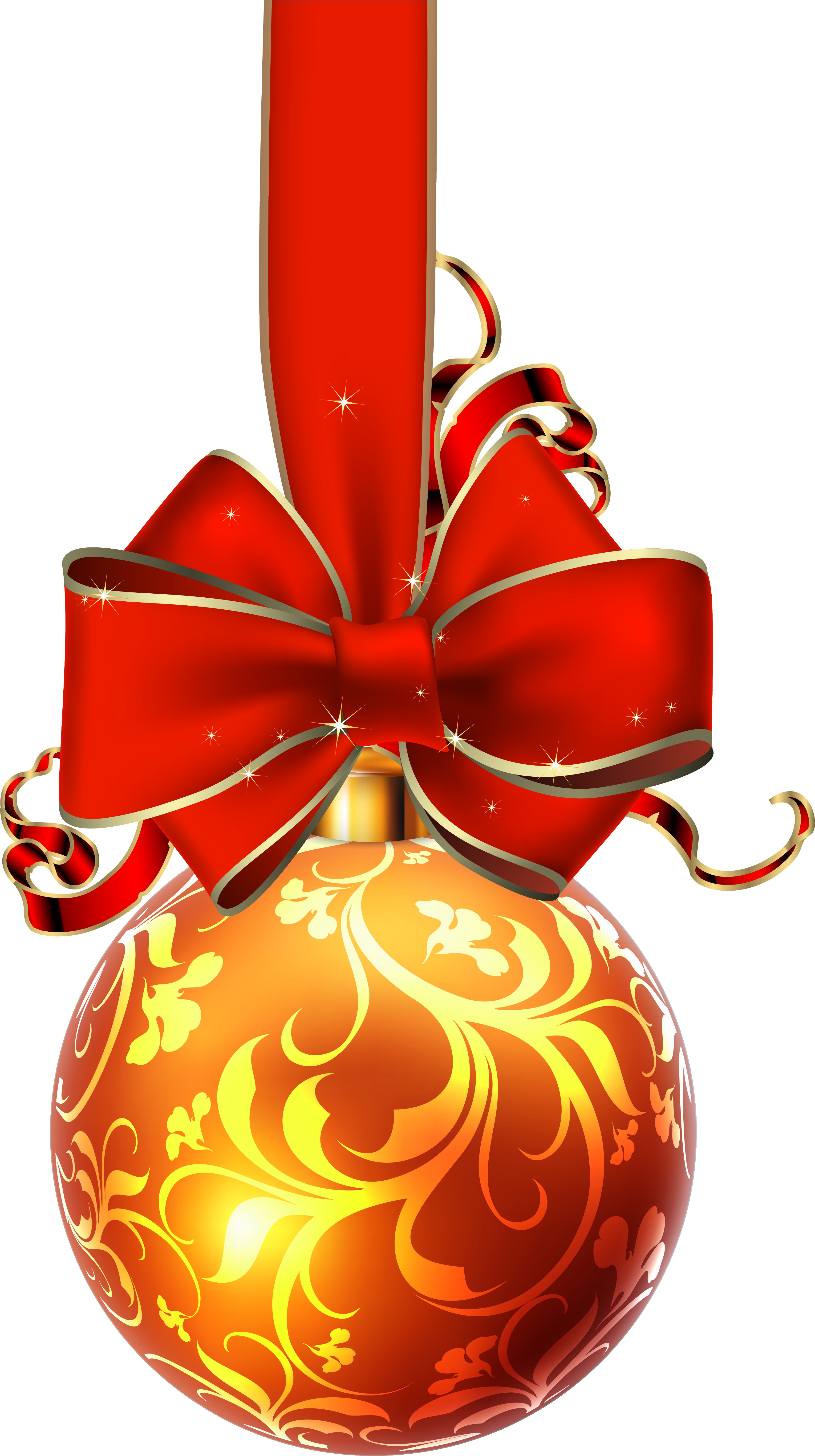 0, - Christmas Ornament With Bow (3700x6267)