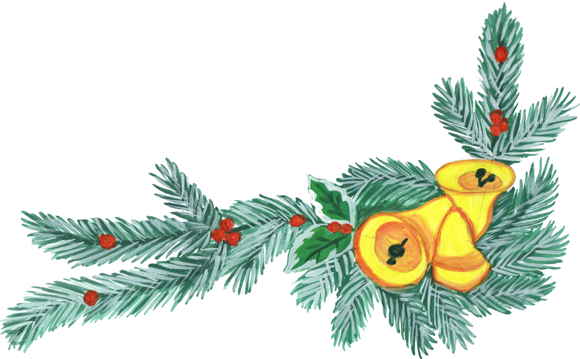 Free Download - Christmas Corner Wreath Transparent (1150x712)