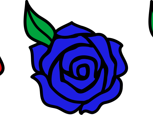 Purple Rose Clipart Colorful - Rose Cartoon (640x480)