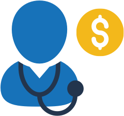 An Illustration Of A Doctor With A Dollar Sign Beside - An Illustration Of A Doctor With A Dollar Sign Beside (415x415)