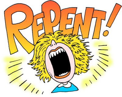 Repent - Repent Clip Art (400x319)