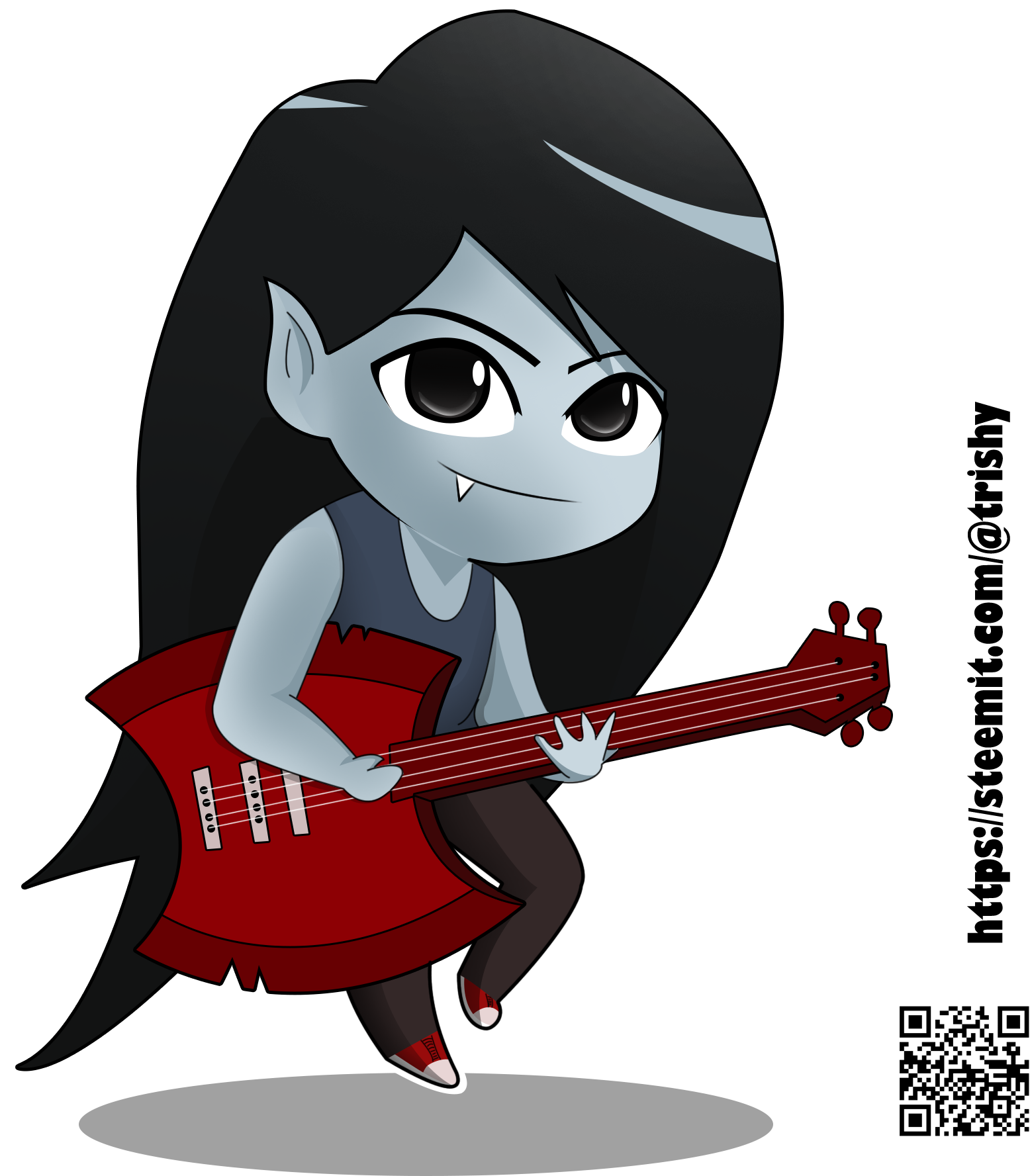 So One Of My Recent Post Was A Fanart Of Finn The Human - Marceline The Vampire Queen (2000x1998)