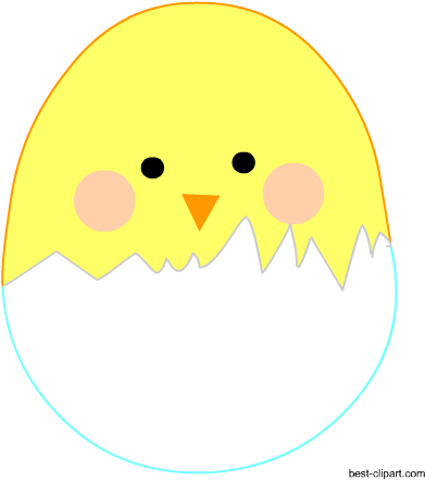 Easter Chick Hatching From Egg Clip Art - Circle (450x450)