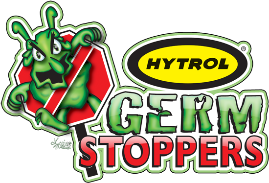 Fred, The Germ Stoppers Mascot - Hytrol (562x382)
