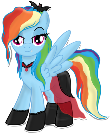 Dashie Is Best Vampire - Rainbow Dash As A Vampire (536x547)