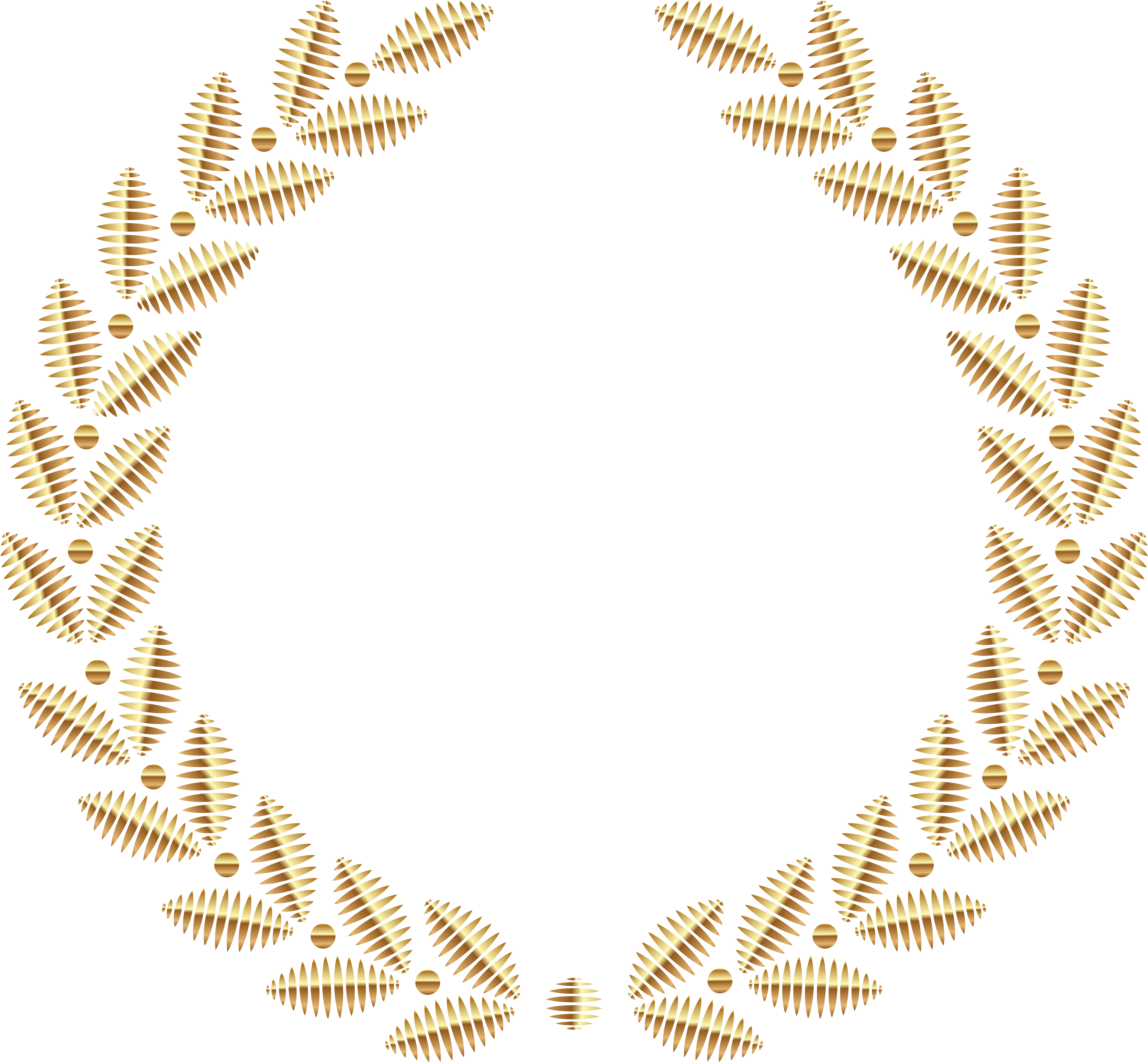 Laurel Wreath Clip Art - Gold Laurel Wreath Png (5194x4861)