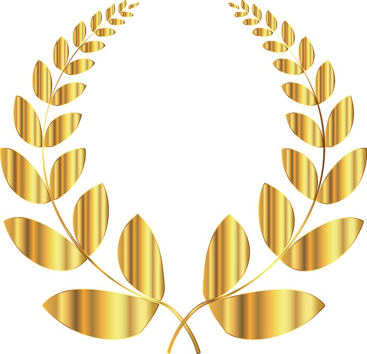 Wheat Cliparts 29, - Laurel Wreath Gold Transparent Background (747x720)