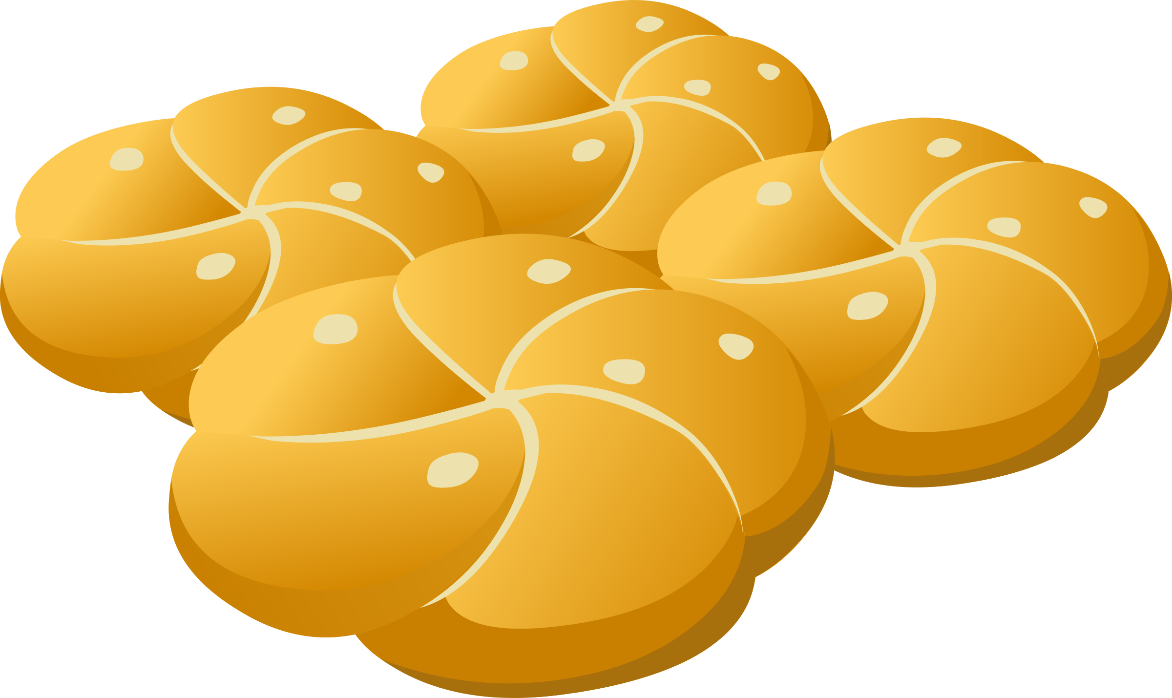 Wheat Roll Cliparts 3, Buy Clip Art - Bun (2400x1429)