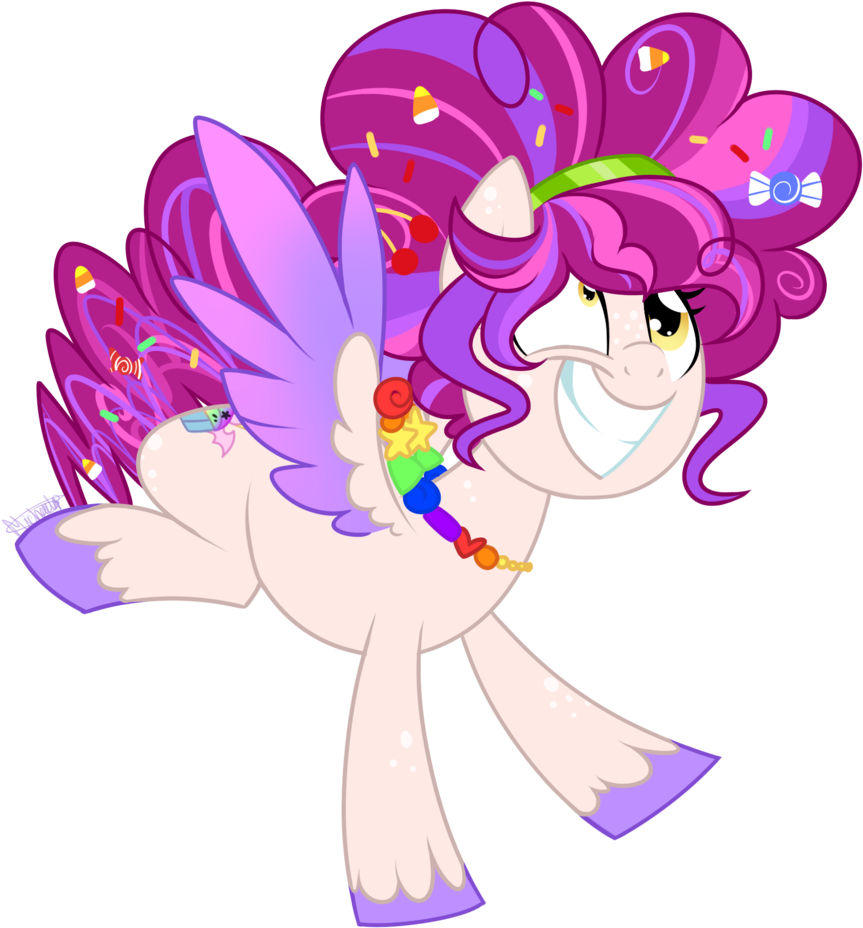 Kellythedrawinguni, Colored Wings, Female, Mare, Mismatched - Cartoon (1024x1024)