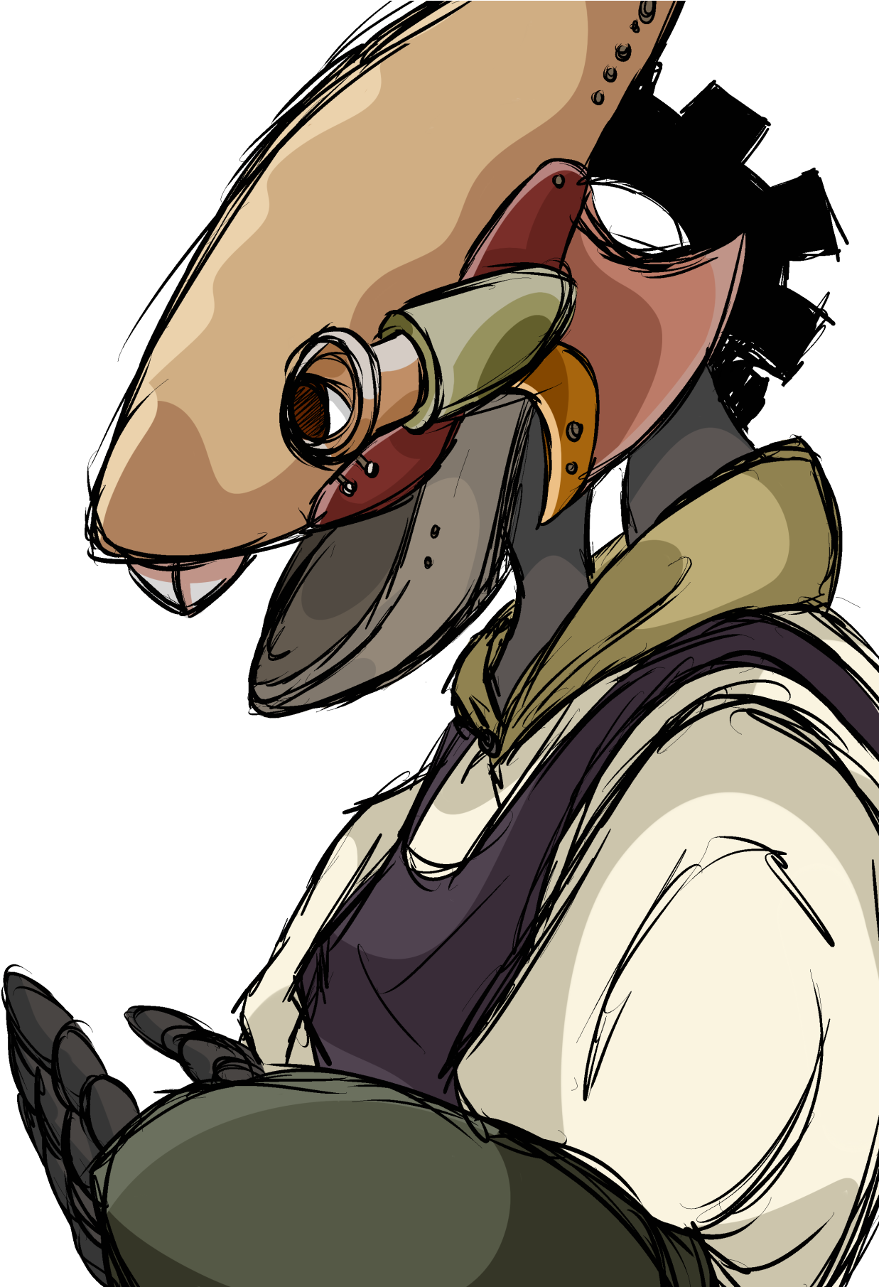 “ Woo~ My First Drawing Of Alphys She Doesn't Look - Understeam Alphys (1280x1810)