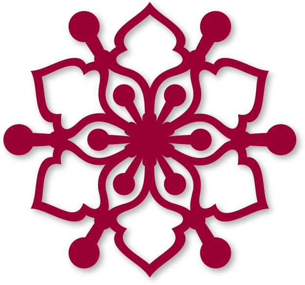 Heart Snowflake - Silhouette (800x600)