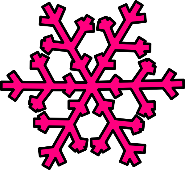 Pink Snowflake Clip Art At Clker Com Vector Clip Art - Purple Snowflake (600x554)
