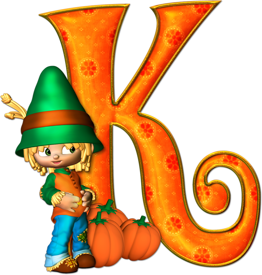 Halloween Tricks, Halloween Stuff, Halloween Letters, - Letter K With Pumpkins (858x902)