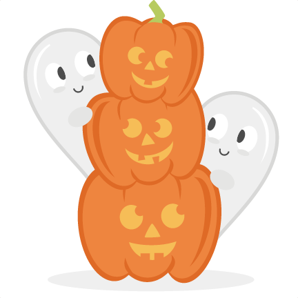 Pumpkins With Ghosts Svg Cut Files For Scrapbooking - Scalable Vector Graphics (432x432)