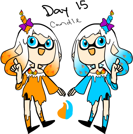 Day 15 Candle Open By Stardust-kitten - Cartoon (588x595)