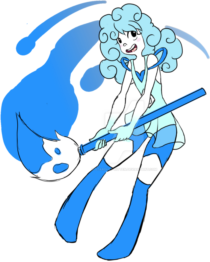 Blue Moonstone By Stardust-kitten - Cartoon (853x936)