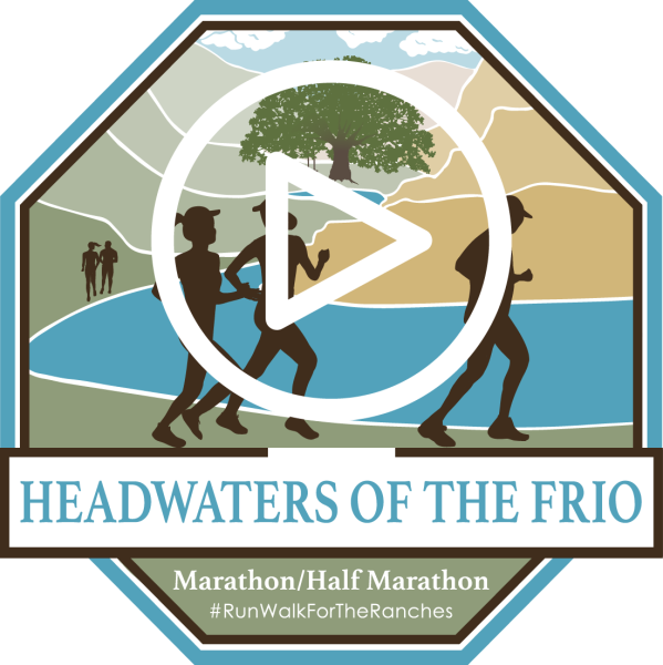Headwaters Of The Frio Marathon / Half Marathon - Graphic Design (599x600)