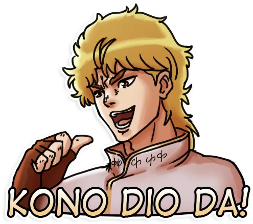 Jojo's Bizarre Adventure Dio Brando Sticker Telegram - Jonathan Joestar (512x512)