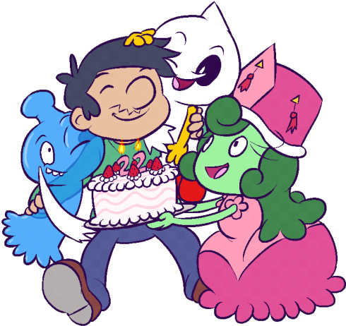 “berferfa Birthday Doodle For My Good Ol Pal, Mustachetangelo - Cartoon (500x470)