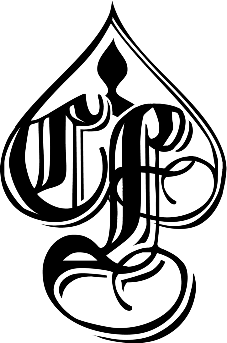 Cf Spade Logo By Charlene-art - Calligraphy (725x1101)