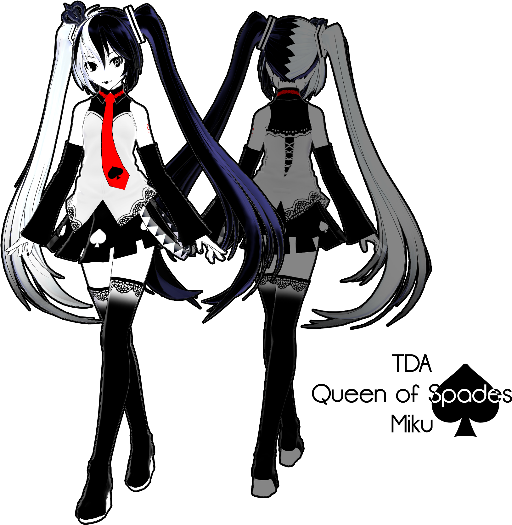 Tda Queen Of Spades Miku Dl By Xoriu - Miku Queen Of Spades (1684x1694)
