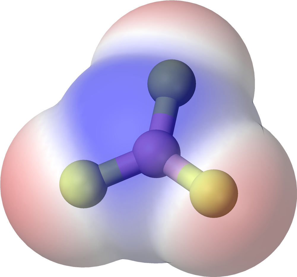 Http - //upload - Wikimedia - Trifluoride Elpot 3d - Estructura De Lewis Dibujo (1100x1032)