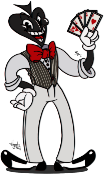 Wallace The Ace Of Spades - Cartoon (500x600)