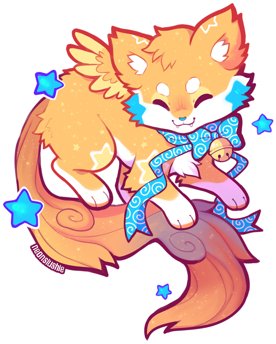 Stardust Soosh By Neonslushie - Drawn Dogs Neon Slushy (588x700)