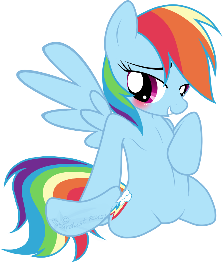 Stardust-rush, Bedroom Eyes, Rainbow Dash, Suggestive - Cartoon (758x888)