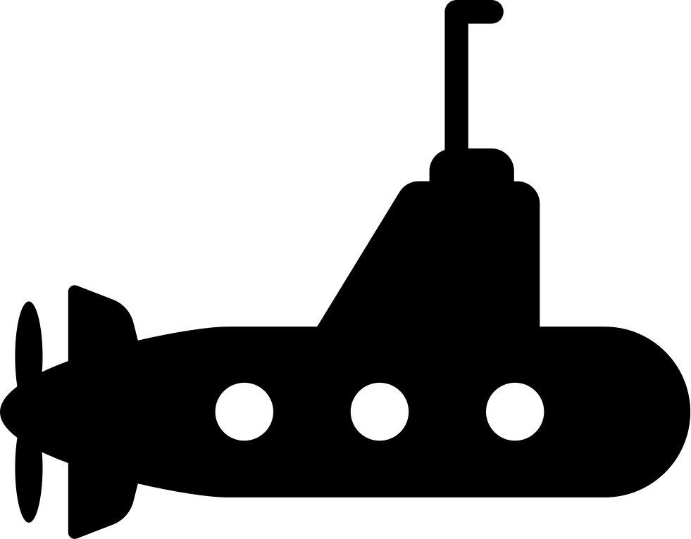 Submarine With Propeller Comments - Submarine Vector Png (981x766)